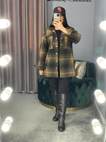 شکت چهارخونه پشمی کد 555