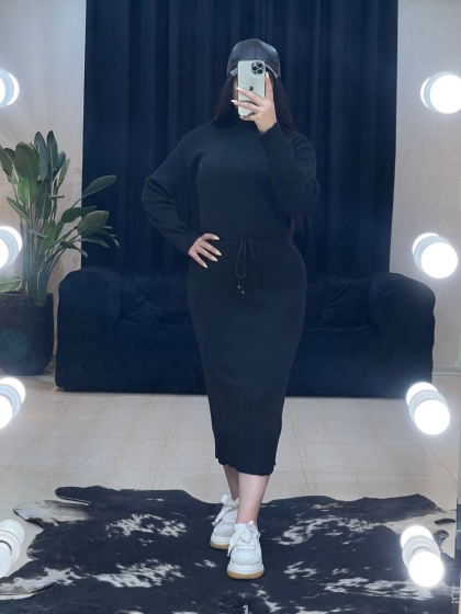 پیراهن بافت یقه اسکی کد 11269