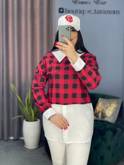 شومیز چهارخونه کد 326