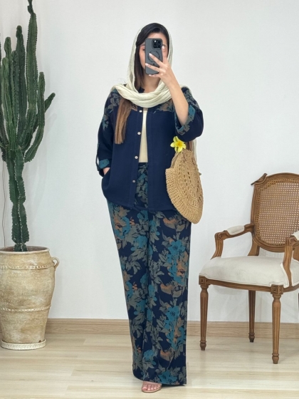 ست شومیز و شلوار رها کد 12665