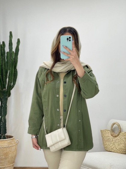 شومیز مانتویی پرچی کد 11778