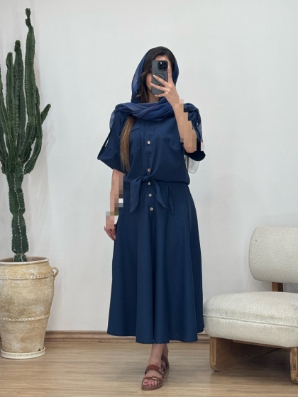 شومیز و دامن ارغوان کد 12336