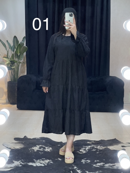 مانتو پیراهنی خامه دوزی آستردار کد 1151