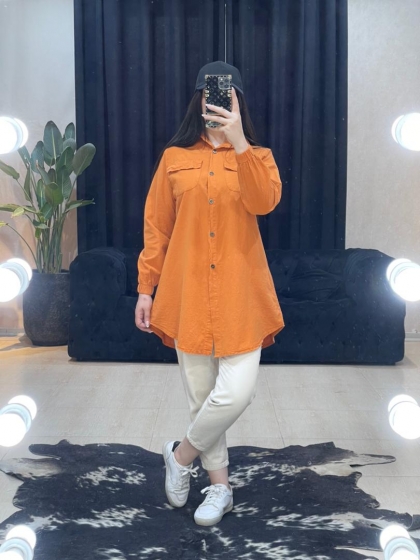 مانتو لینن دو جیب کد 1028