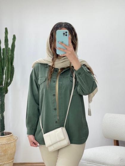 شومیز جین رنگی کد 11769