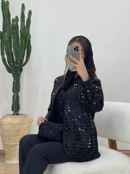 کت مزونی پولک دوزی کد 11475