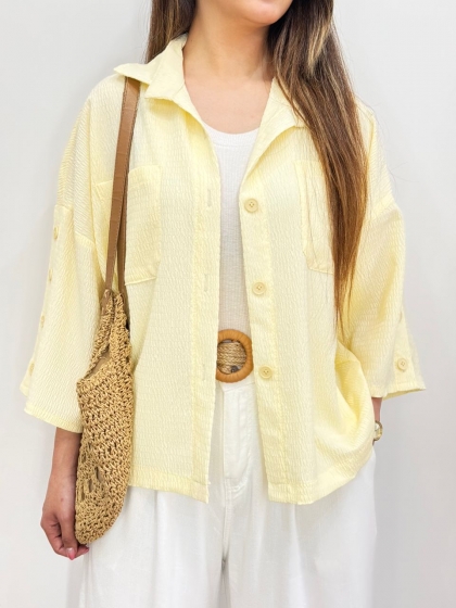 شومیز آستین دکمه کد 12527