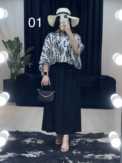 کت و دامن طرحدار کد 11142