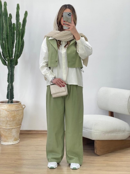 ست سه تیکه کت و شومیز و شلوار کد 11475