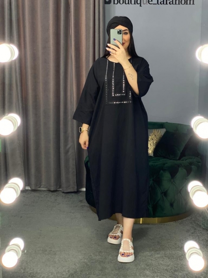 مانتو پیراهنی ایینه کاری کد 506