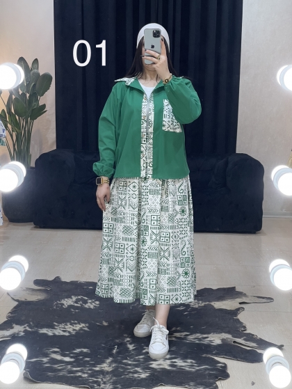 کت و دامن طرحدار کد 884