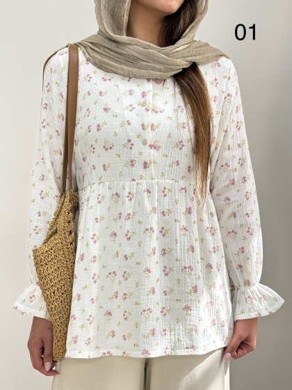 تونیک عروسکی موسلین کد 12405