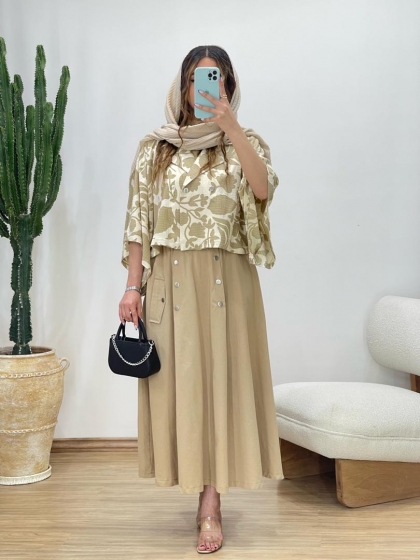 کت و دامن طرحدار دولومیس کد 11881