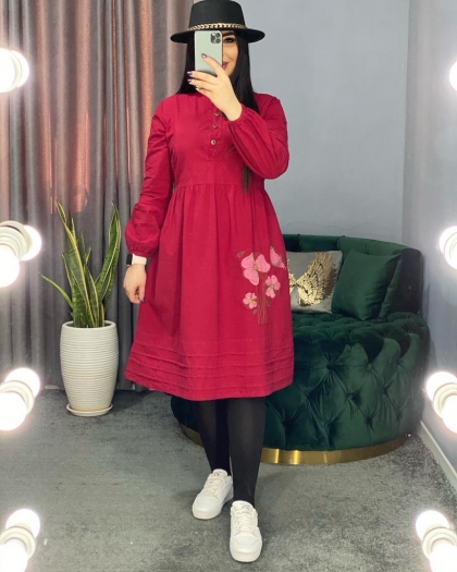 مانتو ارکیده گلدوزی شده کد 368