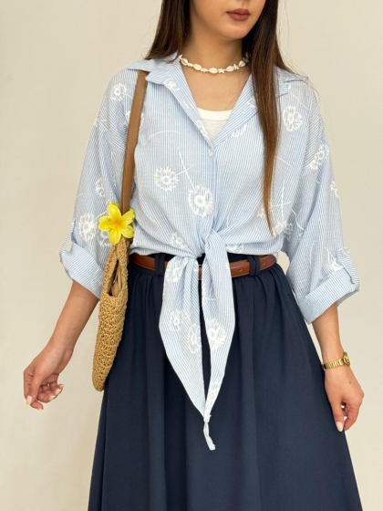 شومیز ترک سرمه کد 12711