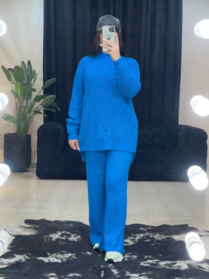 ست تونیک و شلوار گیس بافت کد 11345