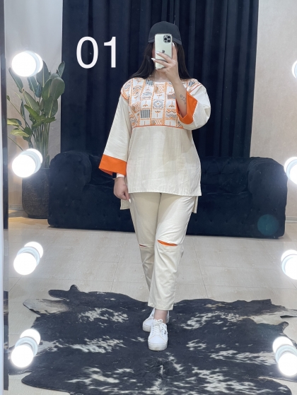 ست تونیک و شلوار زاپ کد 1069