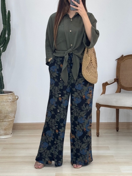 شلوار ایتالیایی جلو دکمه کد 12604