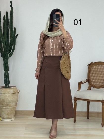 شومیز و دامن گلبهار کد 12592