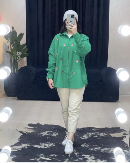 شومیز مانتویی خرسی کد 1186