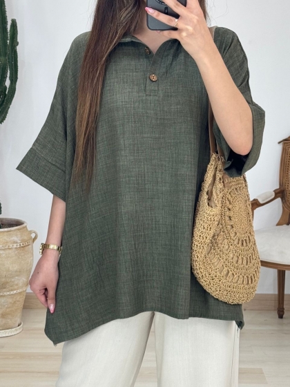 تونیک دکمه چوبی کد 12574