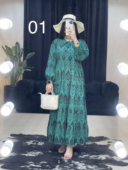 مانتو پیراهنی طرحدار ترک کد 11149