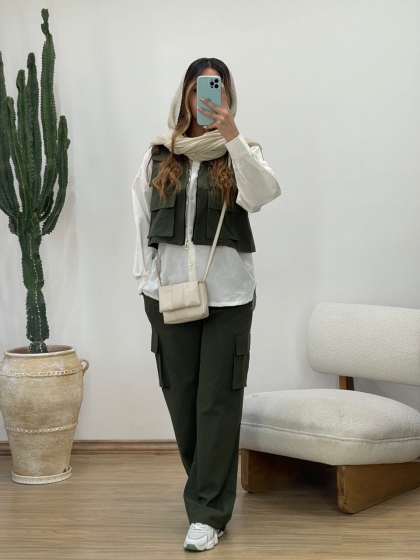 ست سه تیکه وست و شومیز و شلوار کد 12004