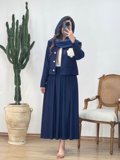 کت و دامن ترک تک گل کد 12641