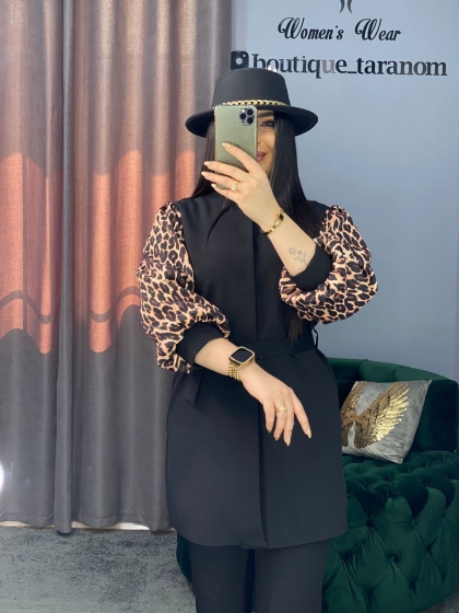 مانتو استین پلنگی کد 257