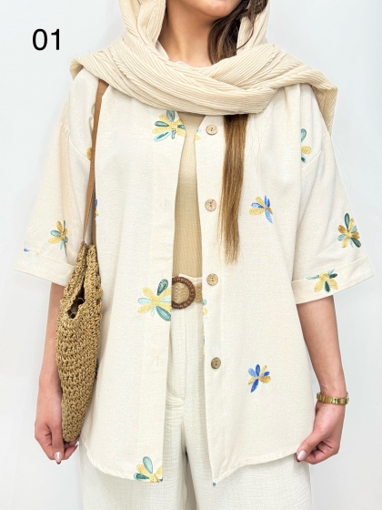 شومیز گلدوزی شیکو کد 12325