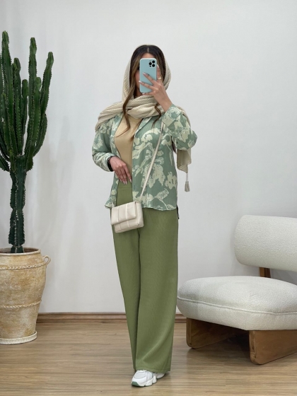 ست شومیز و شلوار کراش کد 11754