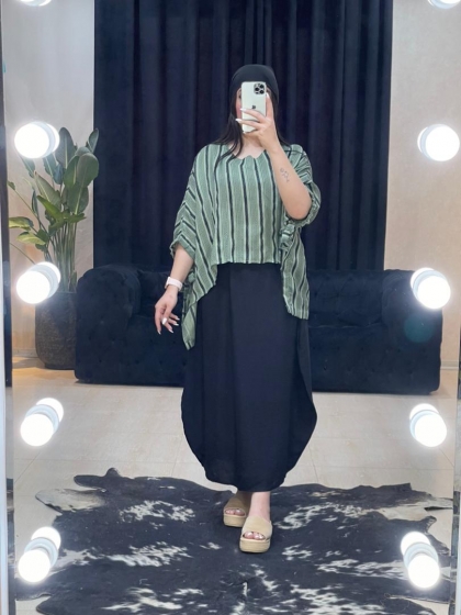 رویه و سارافون راه راه کد 1119