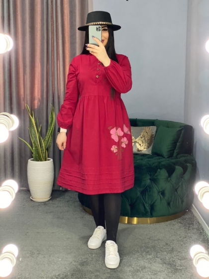 مانتو ارکیده گلدوزی شده کد 291