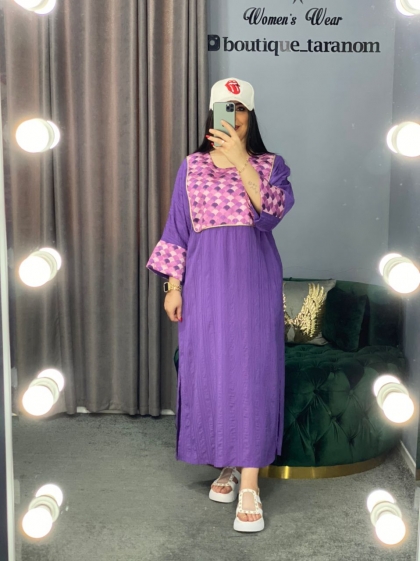 مانتو پیراهنی خرجکار هندی کد 474