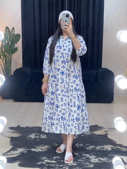 مانتو پیراهنی نیلو کد 862