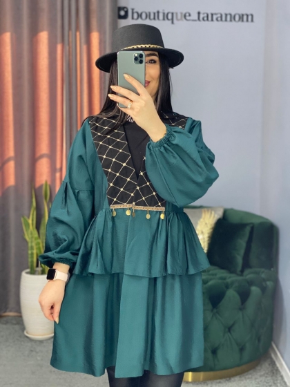 مانتو عروسکی سکه دوزی کد 205