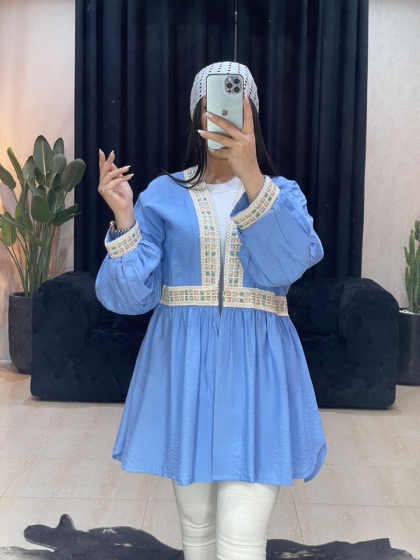 مانتو عروسکی خرجکار هندی کد 1057