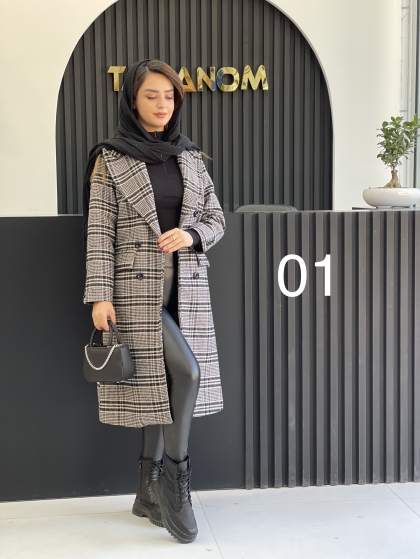 پالتو چارخونه آستردار h کد 11344