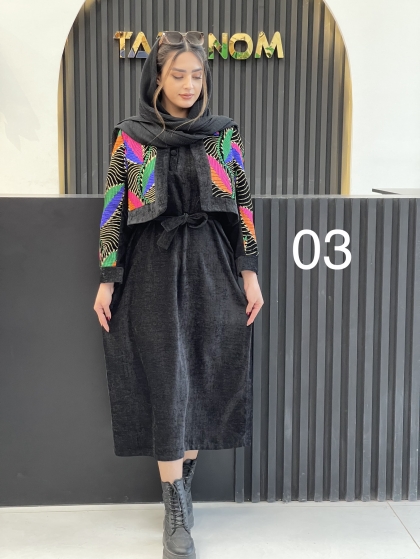 کت و سارافون سوزن دوزی کد 11319