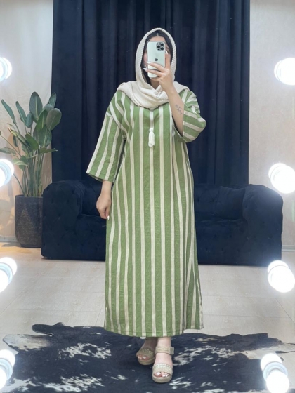 مانتو پیراهنی راه راه کد 1117