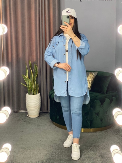 بلوز جین بغل زیپ برند رویال کد 227