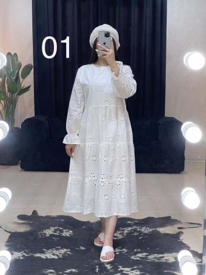 مانتو پیراهنی خامه دوزی کد 950