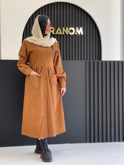 مانتو پیراهنی سرمه کد 11257