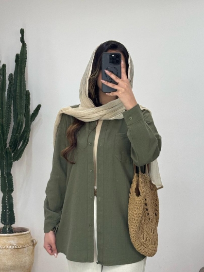 شومیز کتان سپیده کد 12352