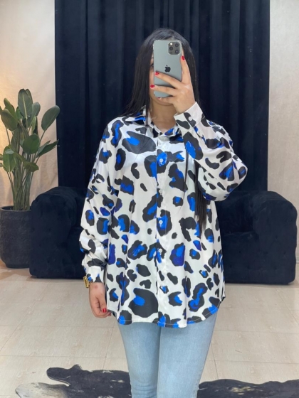 شومیز ساتن پلنگی کد 898