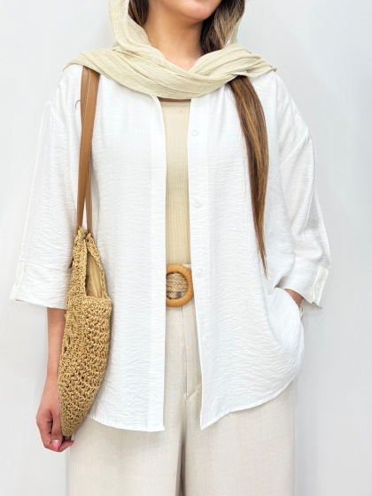 شومیز سفید کد 12503