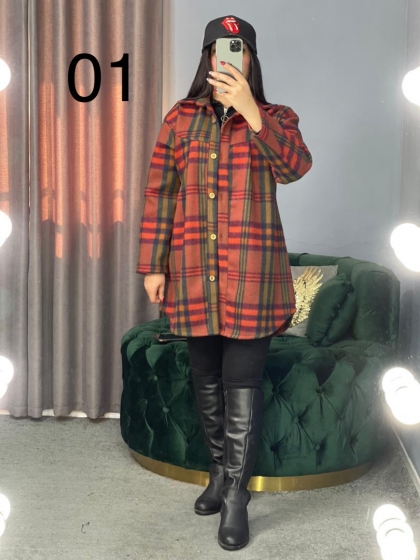 پالتو چارخونه ضخیم کد 615