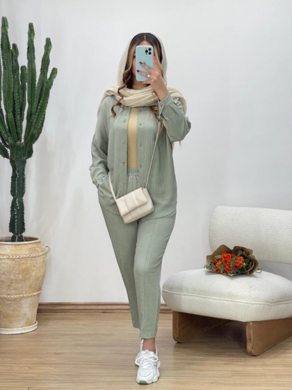 ست شومیز و شلواربیسکویتی مام کد 11840