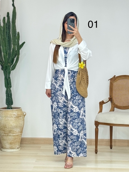 ست شومیز و اوورال کد 12726