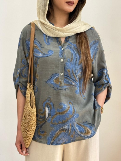 شومیز ترمه ایتالیایی کد 12436